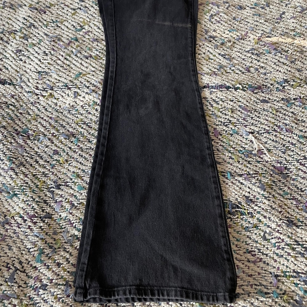 Universal Thread Black Wash High Rise Flare Comfort Stretch Jeans Womens 10 Long - Picture 10 of 13